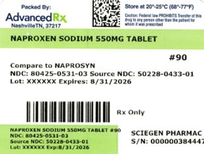 Naproxen Sodium 550mg #90 (Naproxen Sodium 55mg 80425 0531 03)